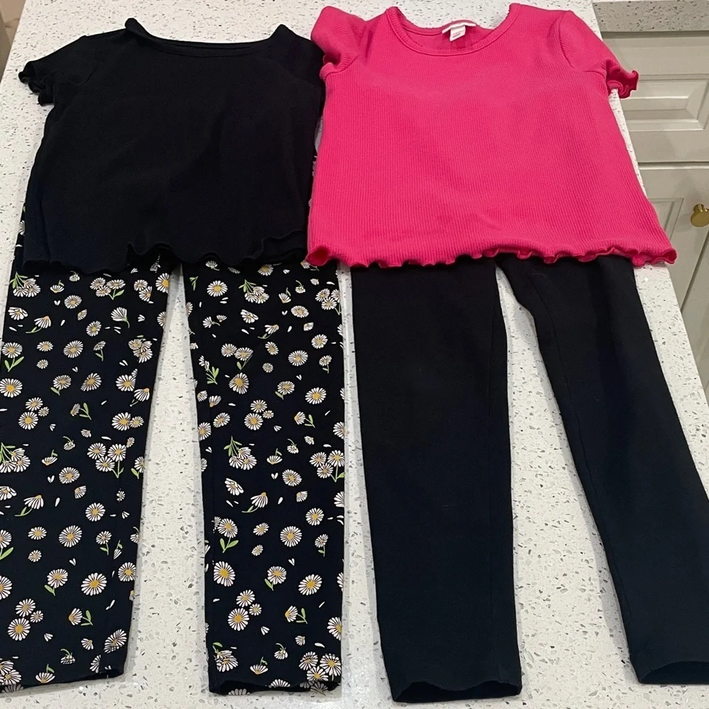 Cat & Jack tee and leggings outfits size small